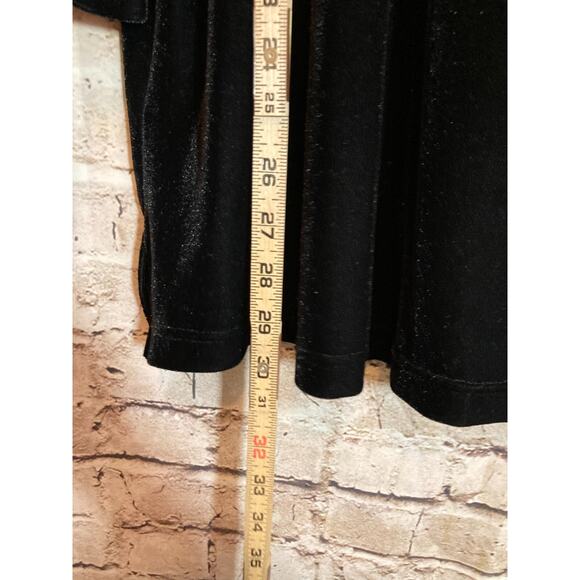 Quacker Factory Top Womens 2X Black Velvet Jeweled Beaded Plus Stretch Artsty - Picture 16 of 16